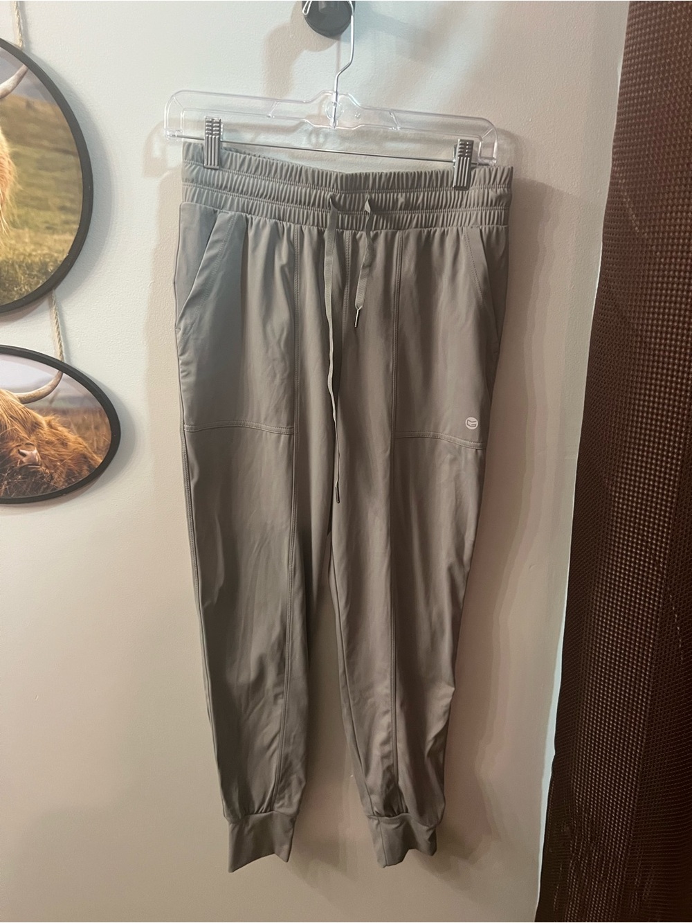 Women's Gray Active Jogger Sweatpants - Comfort Drawstring Waist